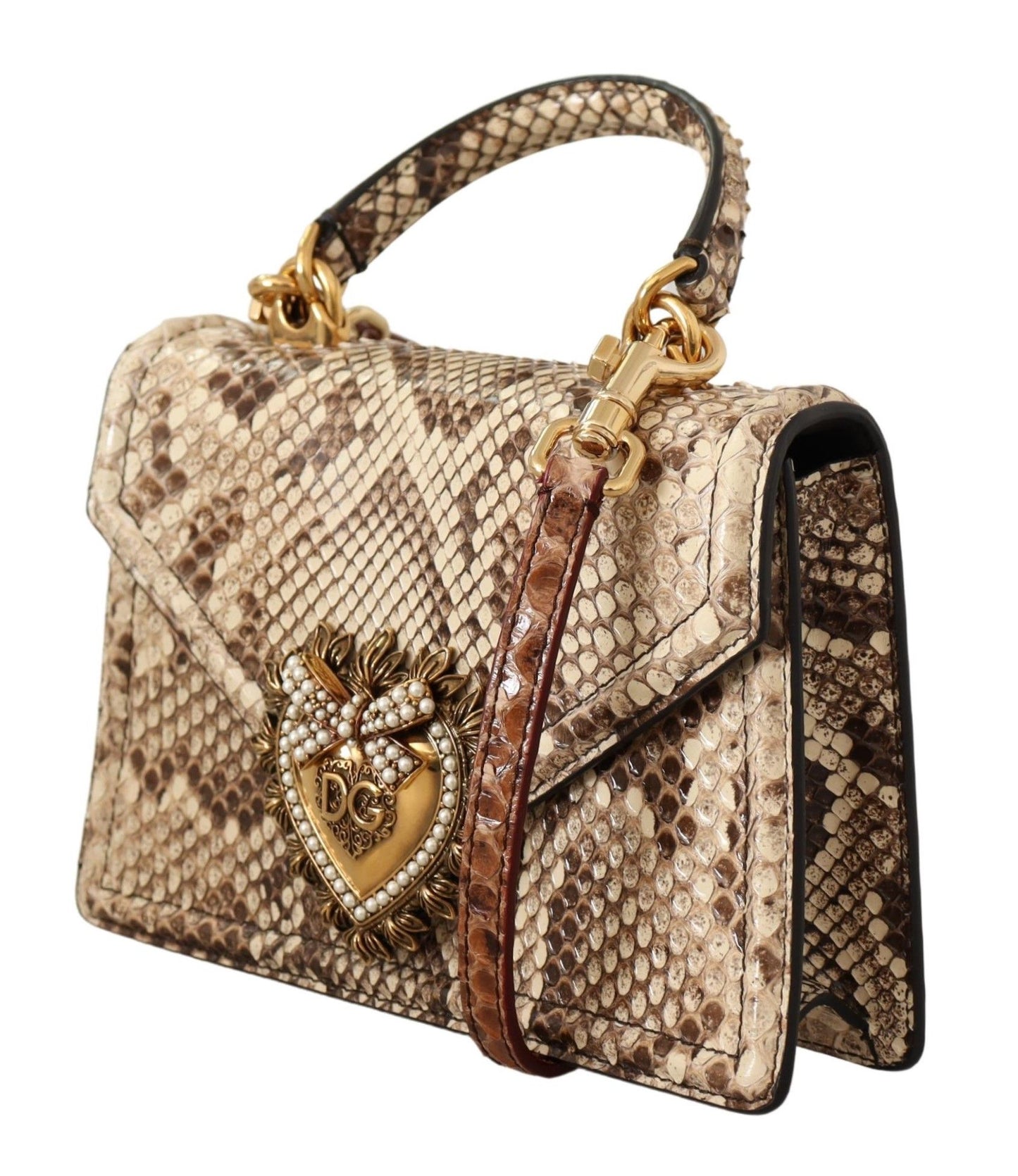 Dolce & Gabbana Exotic Python Devotion Shoulder Bag