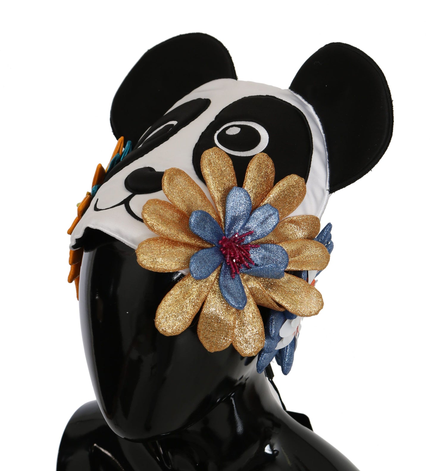 Dolce & Gabbana Multicolor Panda Floral Beanie PVC Hat