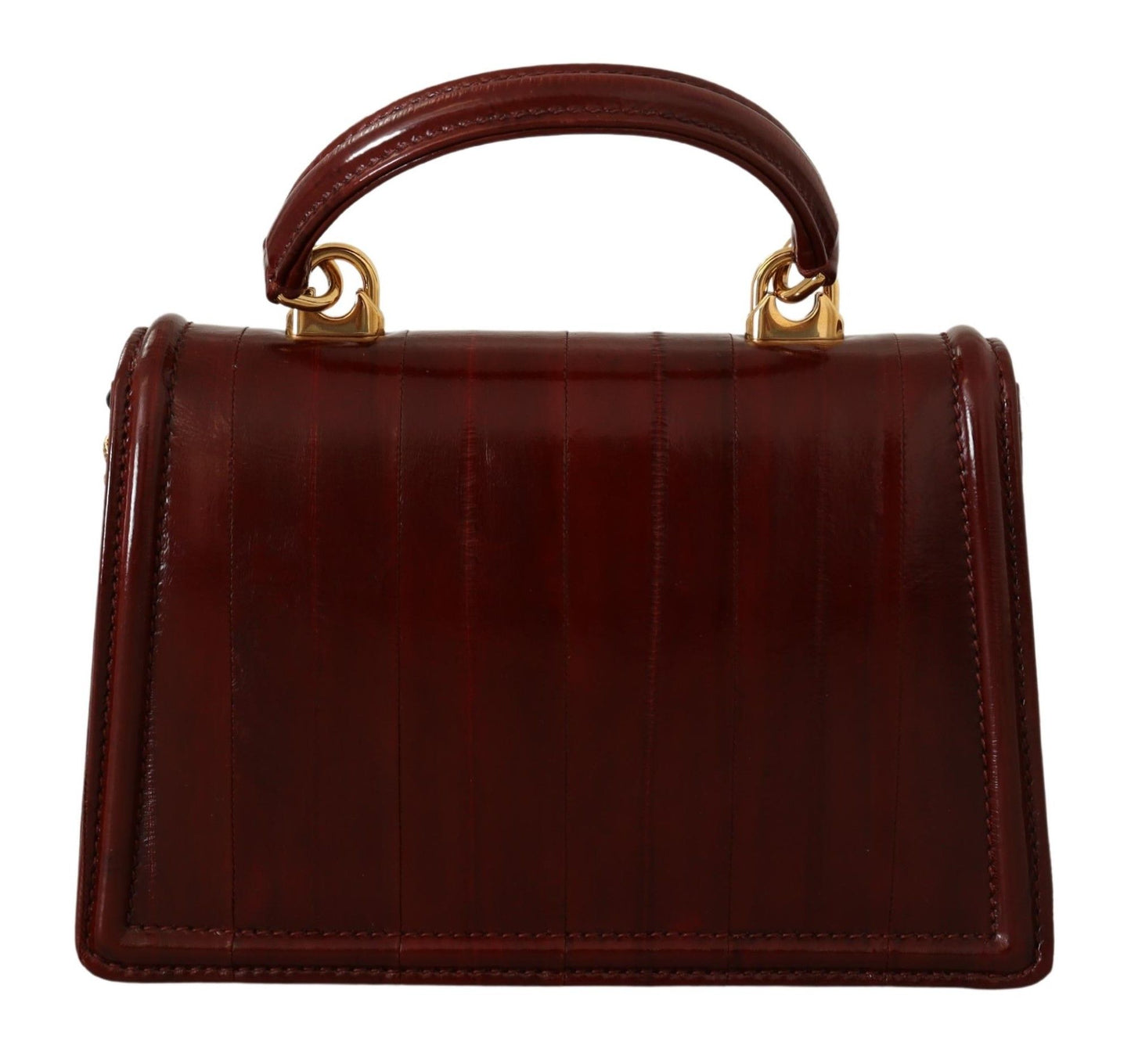 Dolce & Gabbana Bordeaux Devotion Leather Shoulder Bag