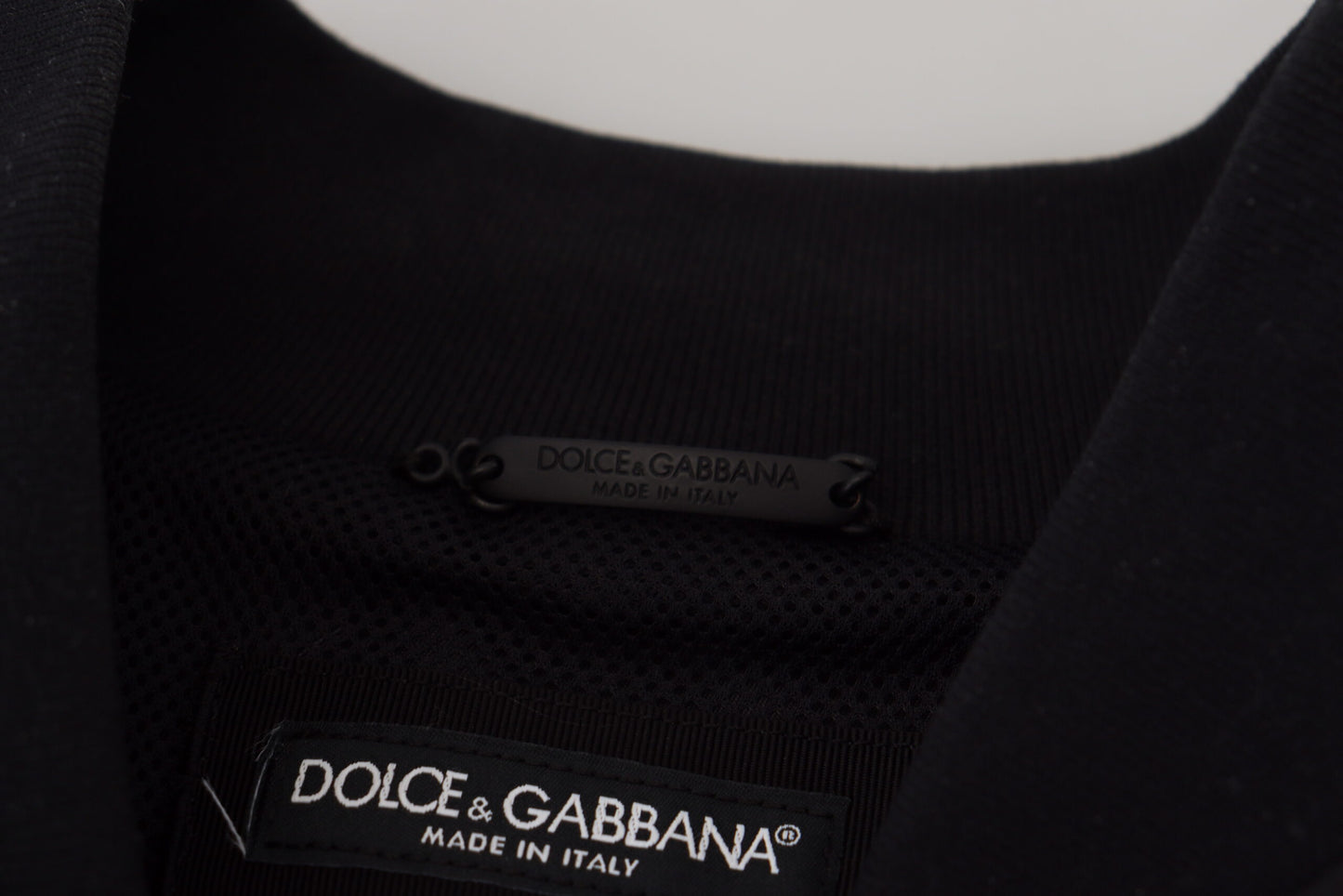 Dolce & Gabbana Elegant Black Nylon Bomber Jacket