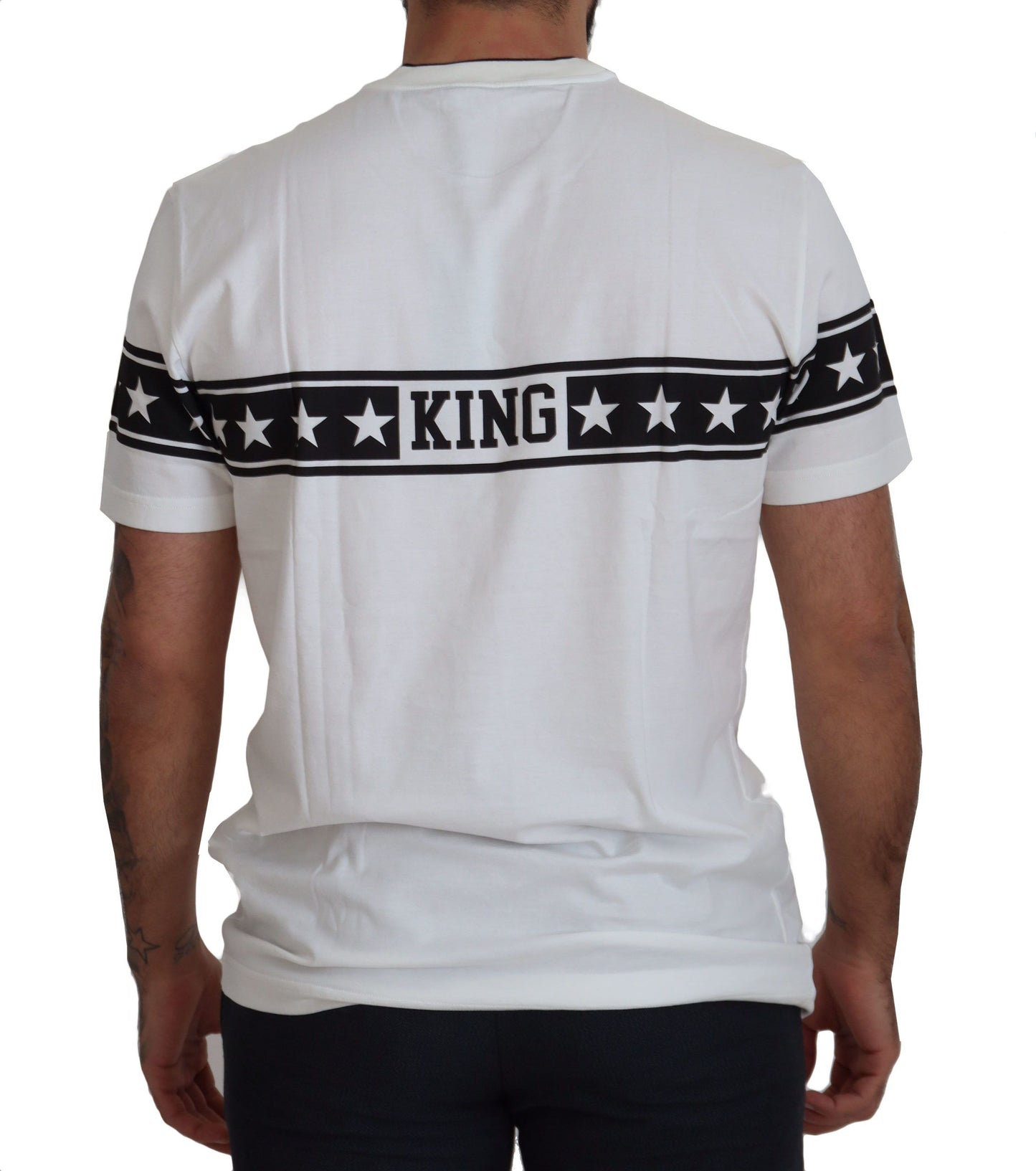 Dolce & Gabbana Star Logo Cotton Crew Neck Tee