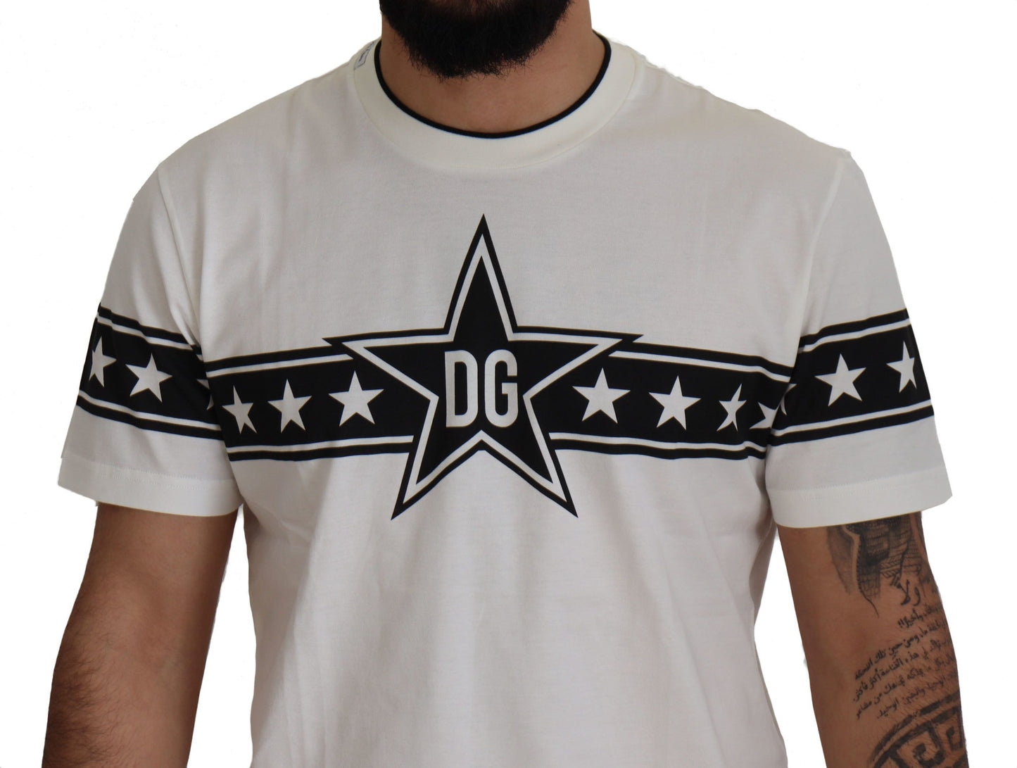 Dolce & Gabbana Star Logo Cotton Crew Neck Tee