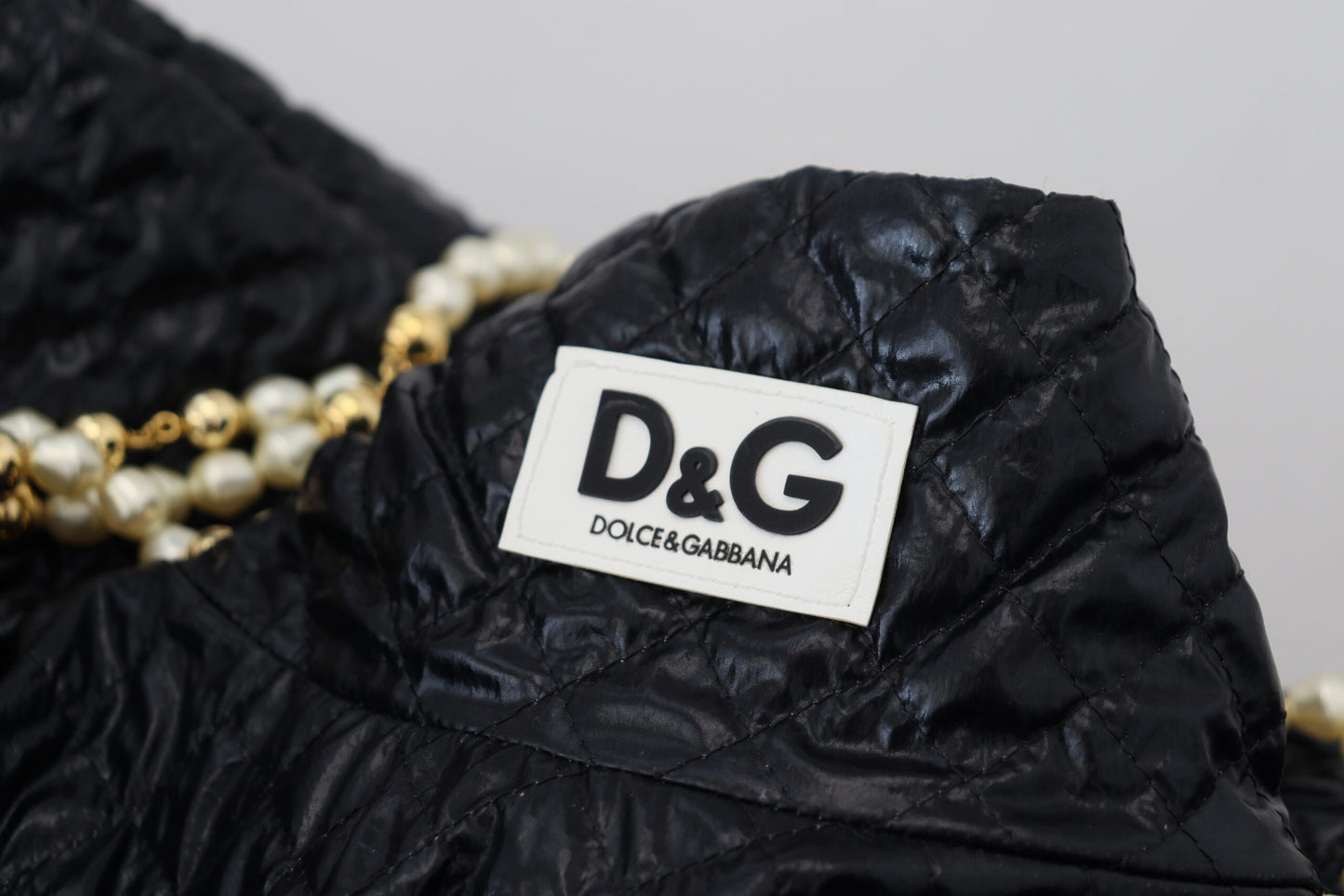 Dolce & Gabbana Elegant Full Zip Sweater with Pearl Embellishment