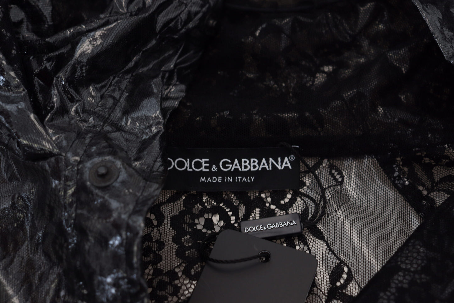 Dolce & Gabbana Elegant Designer Black Nylon Pullover Jacket