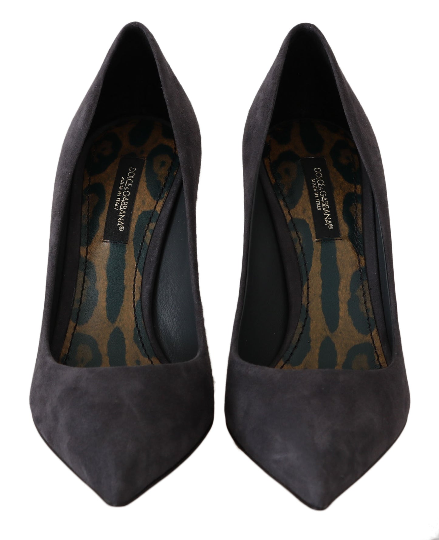 Dolce & Gabbana Elegant Gray Suede Stiletto Pumps