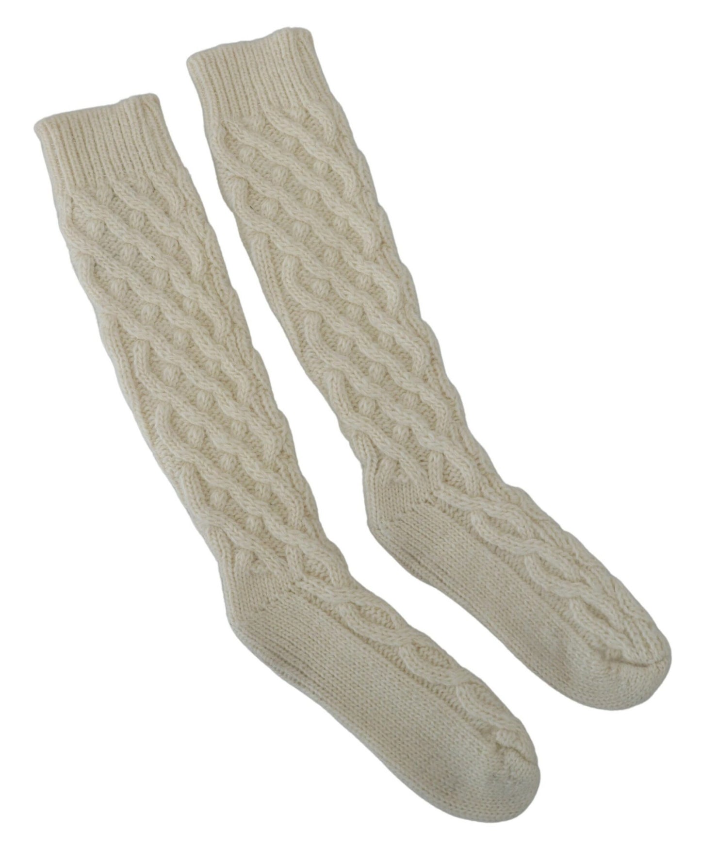 Dolce & Gabbana Elegant Off-White Knit Socks