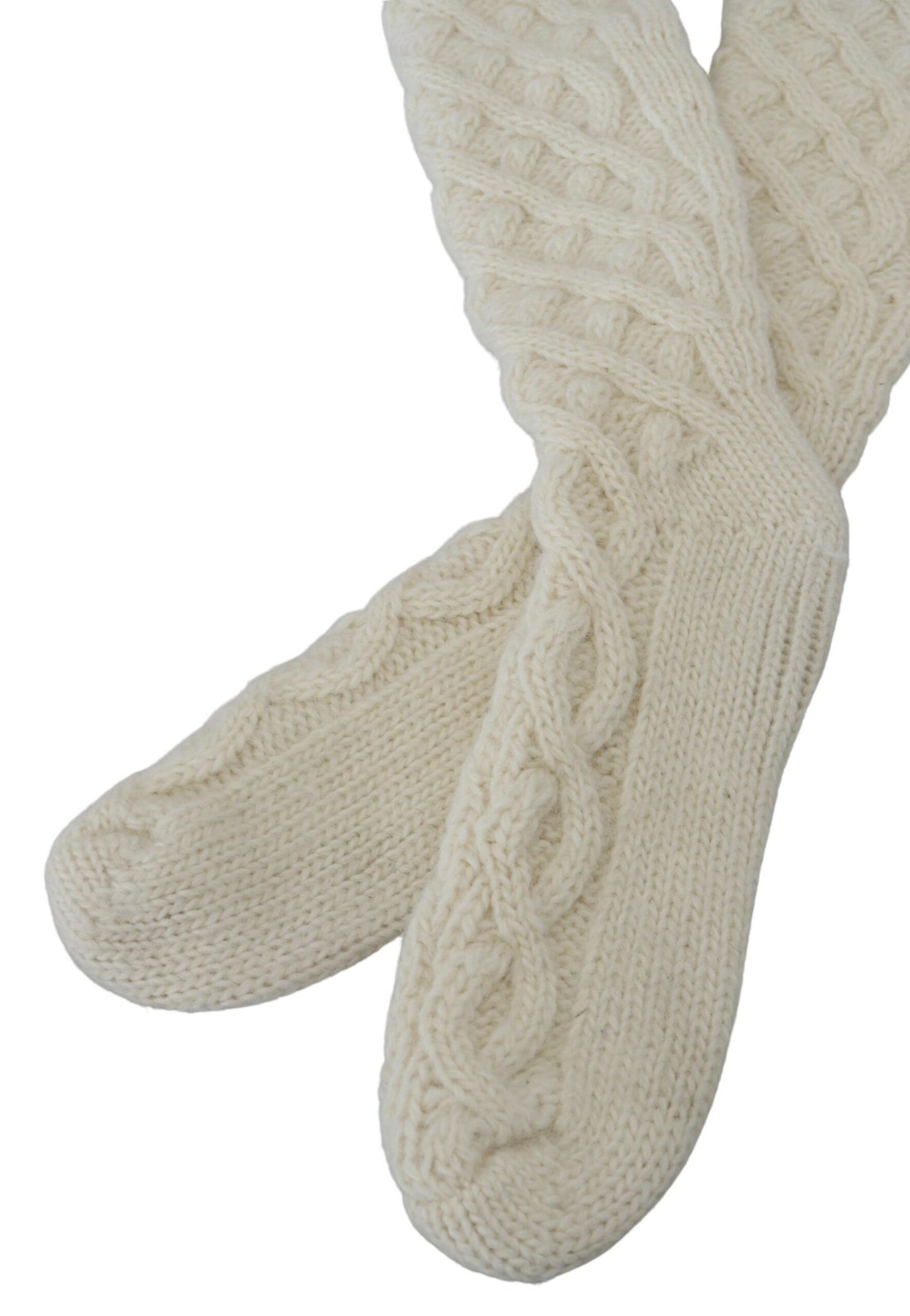 Dolce & Gabbana Elegant Off-White Knit Socks