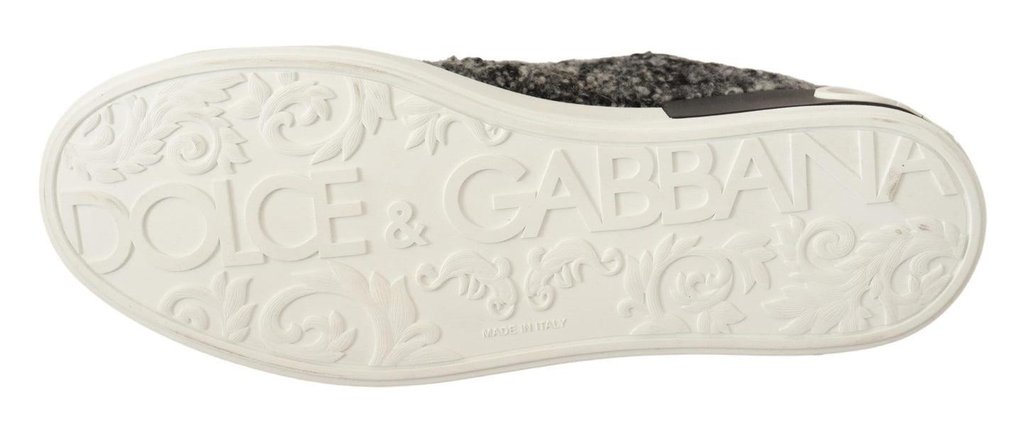 Dolce & Gabbana Elegant Monochrome Wool Blend Sneakers