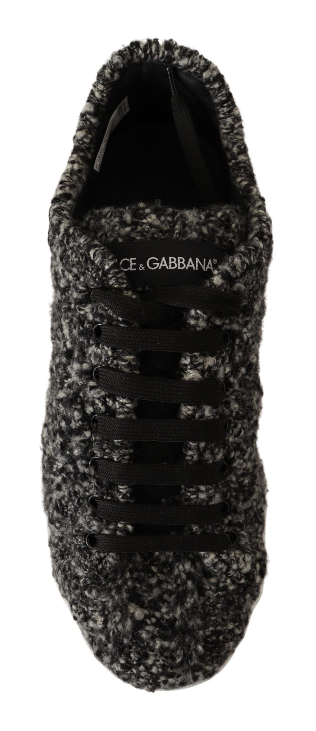 Dolce & Gabbana Elegant Monochrome Wool Blend Sneakers