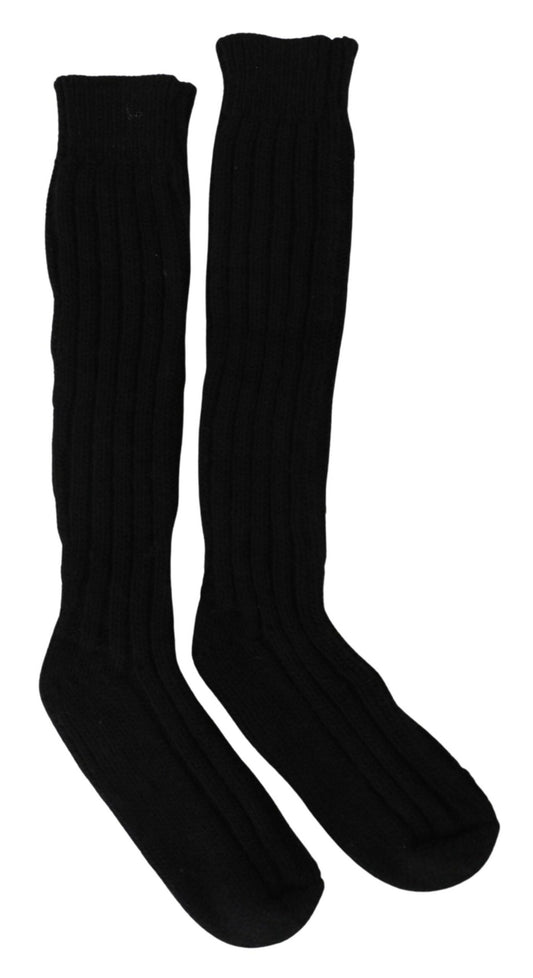 Dolce & Gabbana Elegant Black Over-the-Calf Knit Socks