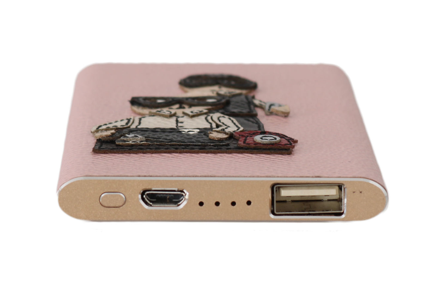 Dolce & Gabbana Chic Pink Leather Power Bank