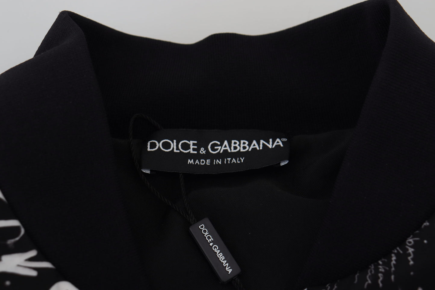 Dolce & Gabbana Elegant Black Nylon Bomber Jacket