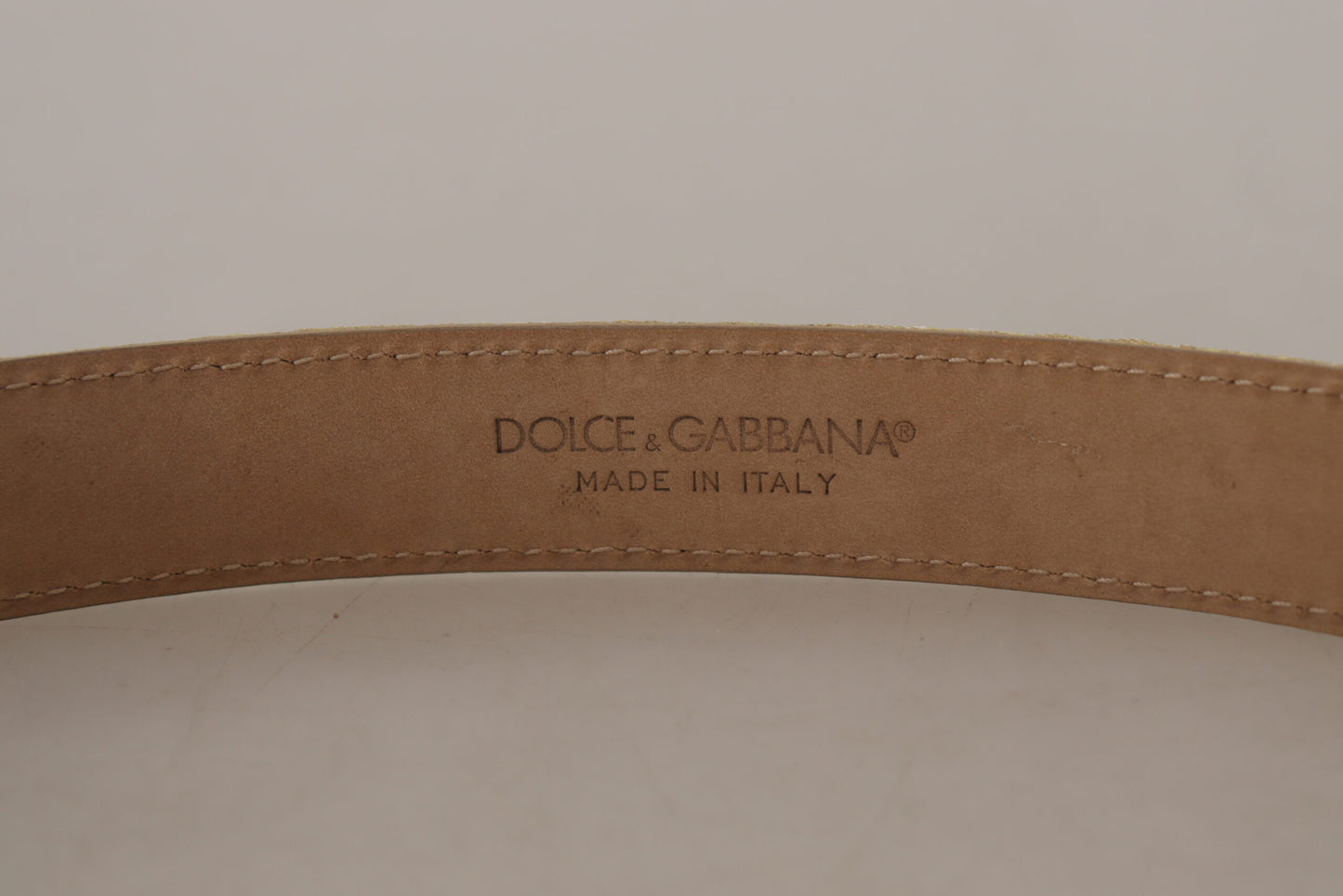 Dolce & Gabbana Elegant Gold-Tone Leather Belt