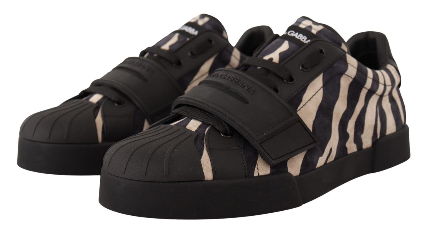 Dolce & Gabbana Zebra-Inspired Casual Low Top Sneakers