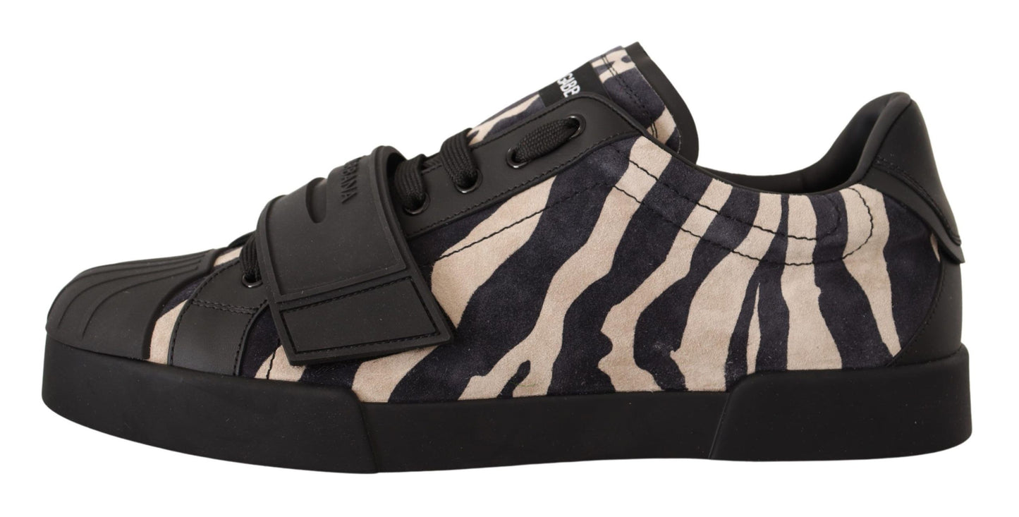 Dolce & Gabbana Zebra-Inspired Casual Low Top Sneakers