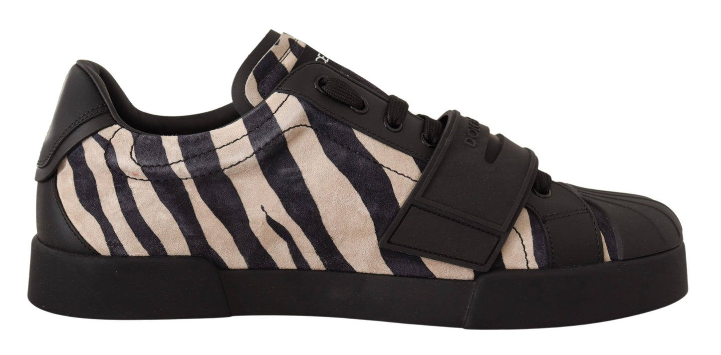 Dolce & Gabbana Zebra-Inspired Casual Low Top Sneakers