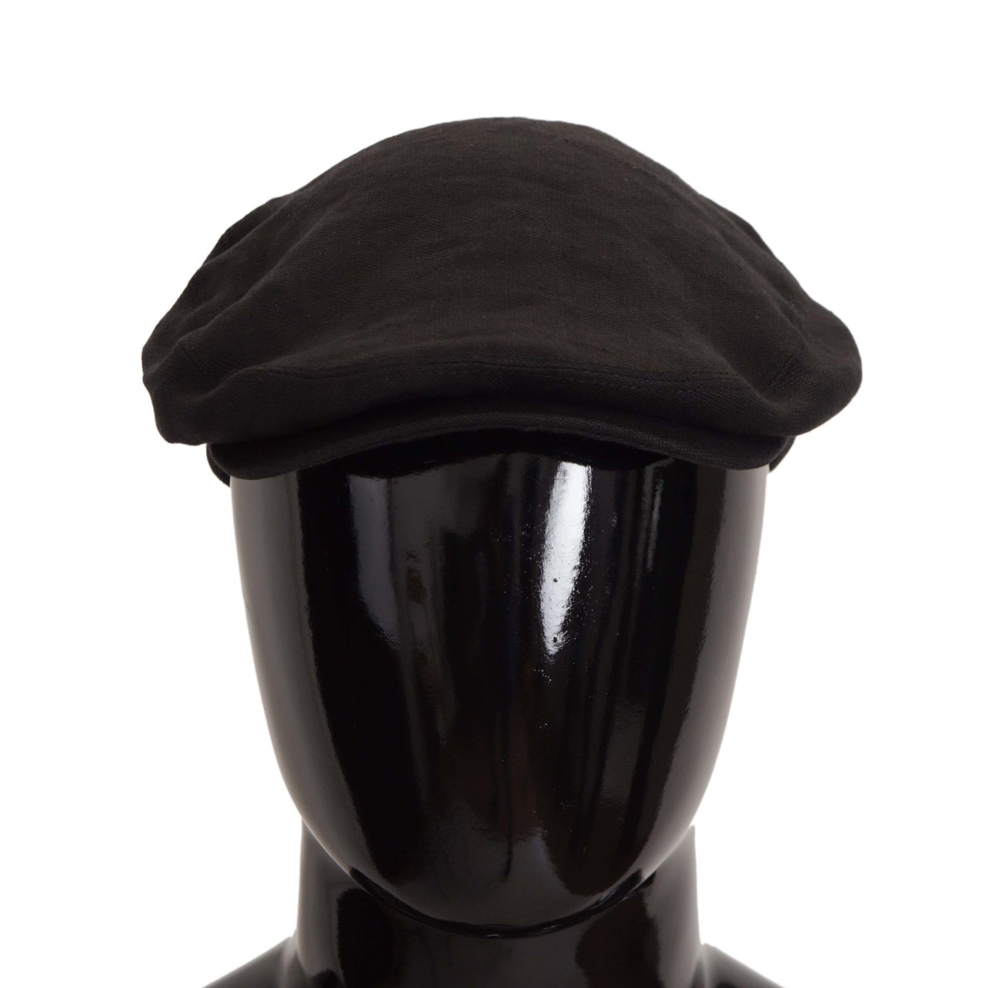 Dolce & Gabbana Elegant Black Linen Newsboy Cap