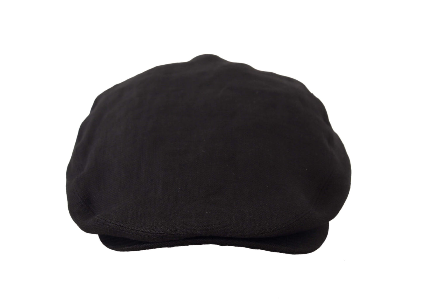 Dolce & Gabbana Elegant Black Linen Newsboy Cap