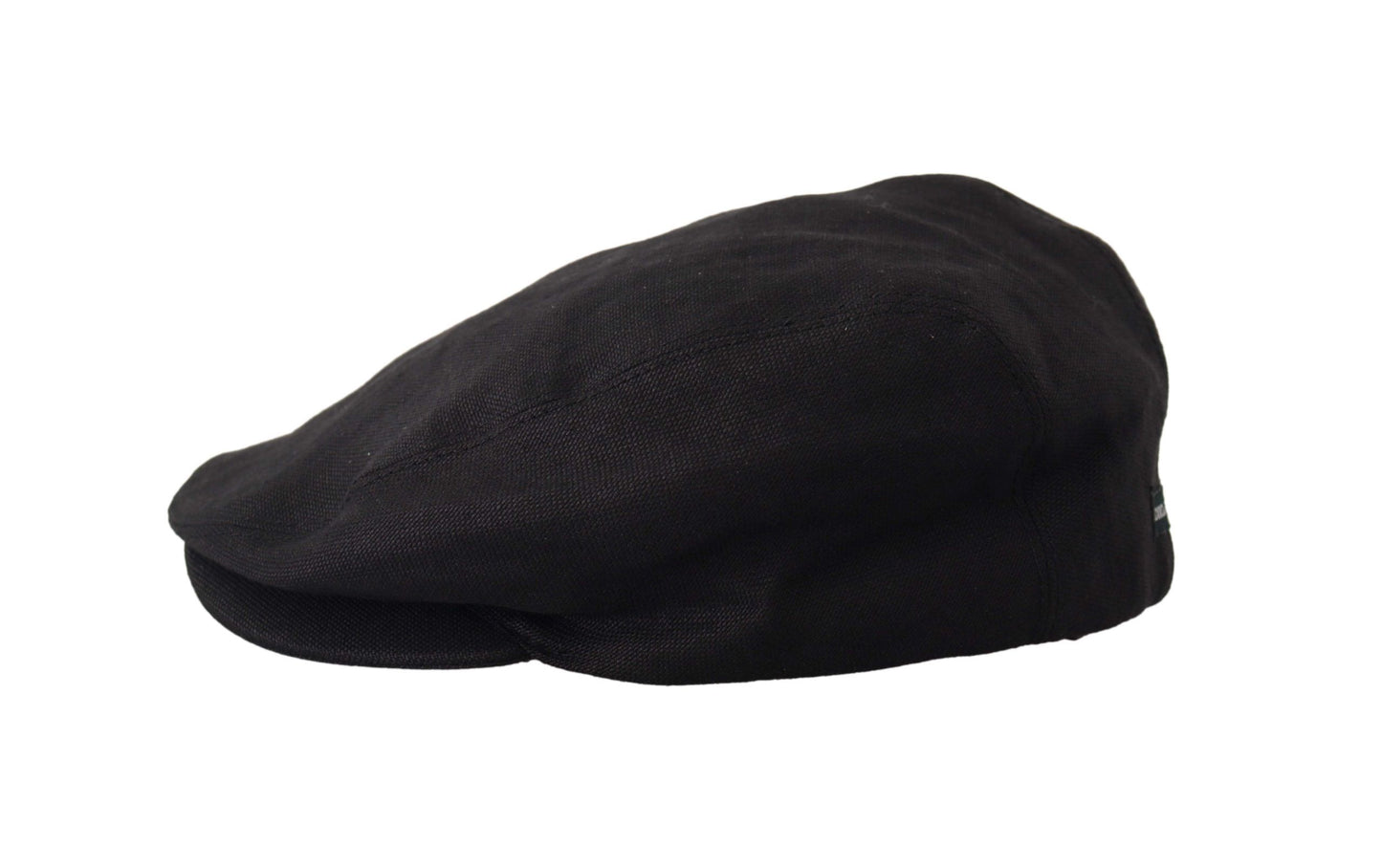 Dolce & Gabbana Elegant Black Linen Newsboy Cap