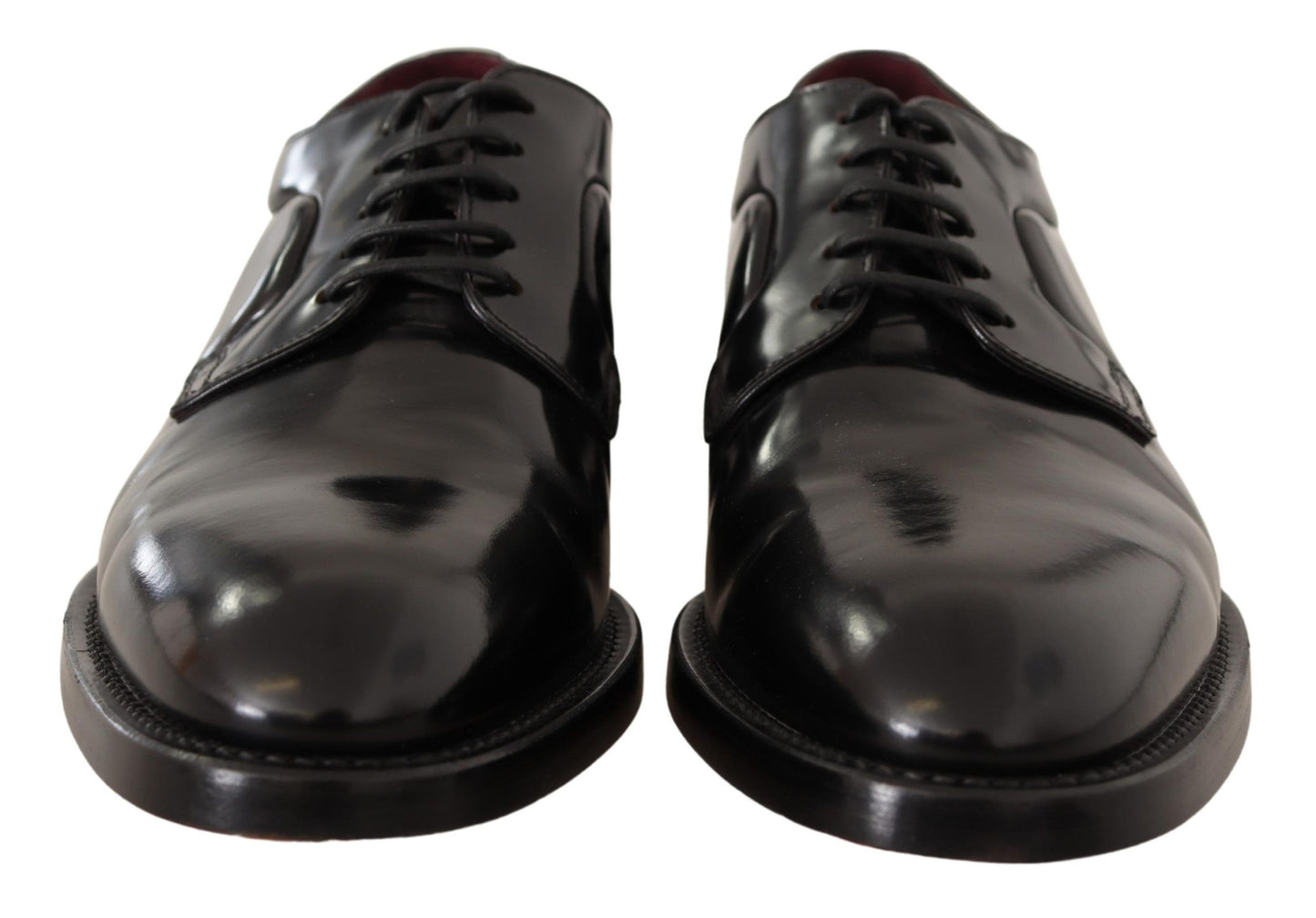 Dolce & Gabbana Elegant Black Leather Formal Derby Shoes