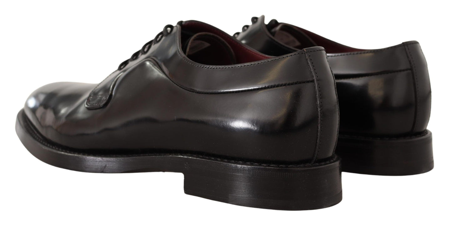 Dolce & Gabbana Elegant Black Leather Formal Derby Shoes