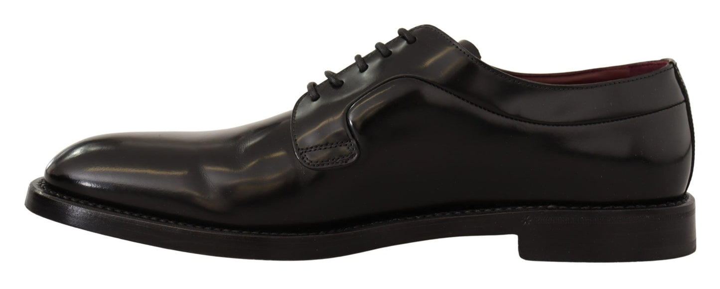 Dolce & Gabbana Elegant Black Leather Formal Derby Shoes