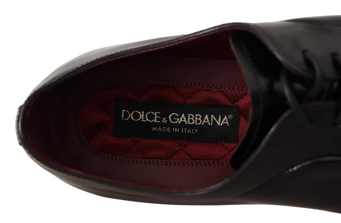 Dolce & Gabbana Elegant Black Leather Formal Derby Shoes