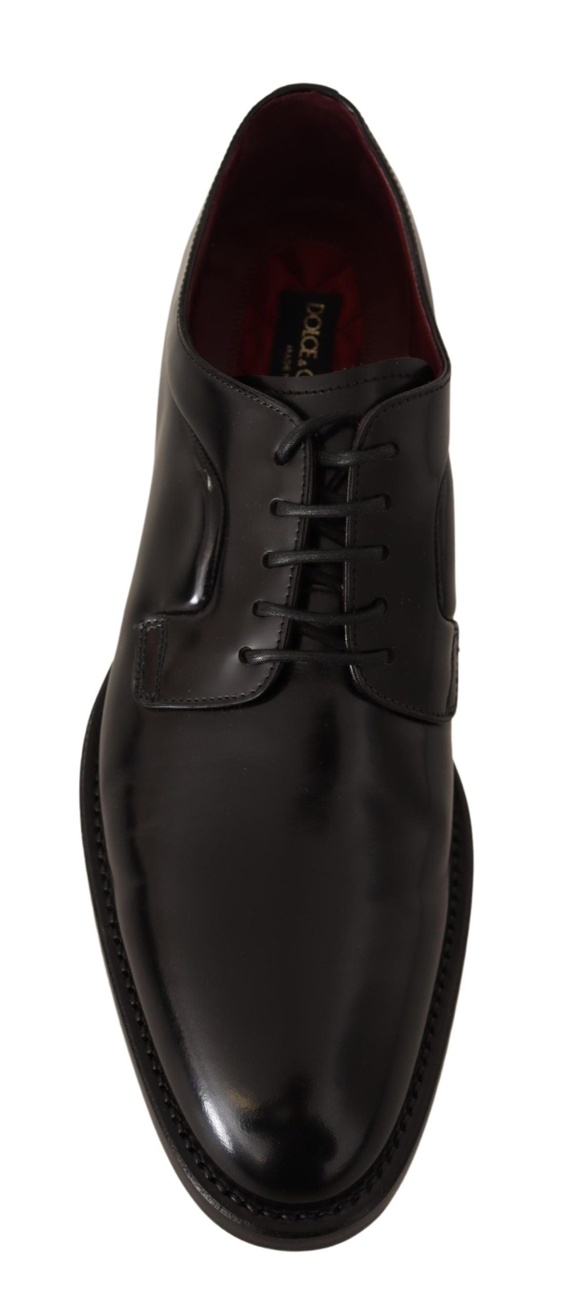 Dolce & Gabbana Elegant Black Leather Formal Derby Shoes