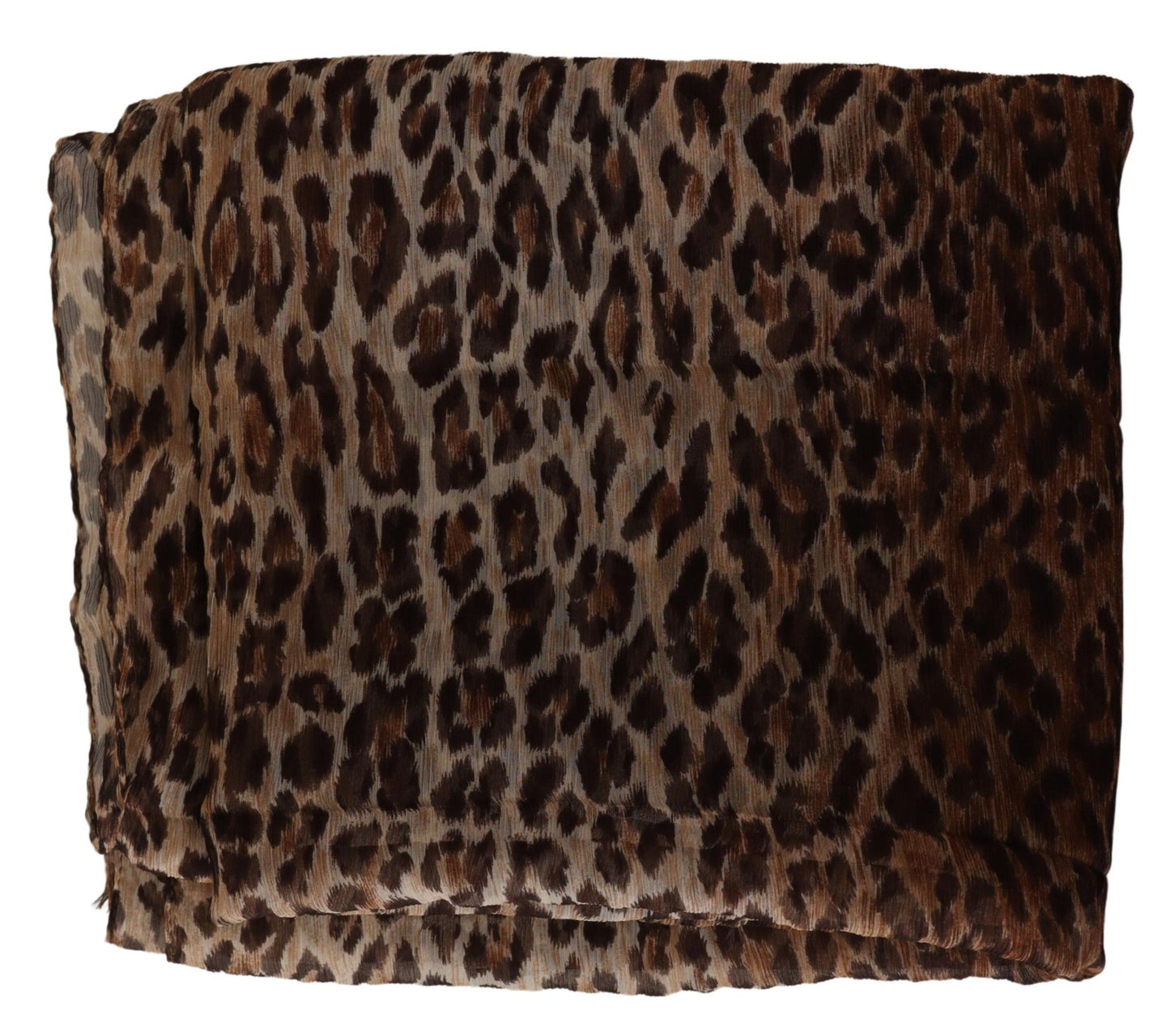 Dolce & Gabbana Elegant Leopard Print Silk Scarf