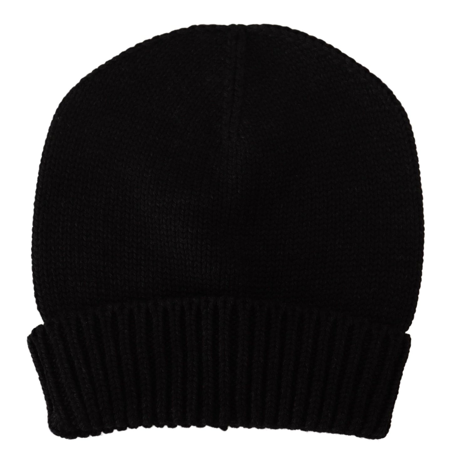 Dolce & Gabbana Elegant Dark Gray Virgin Wool Beanie