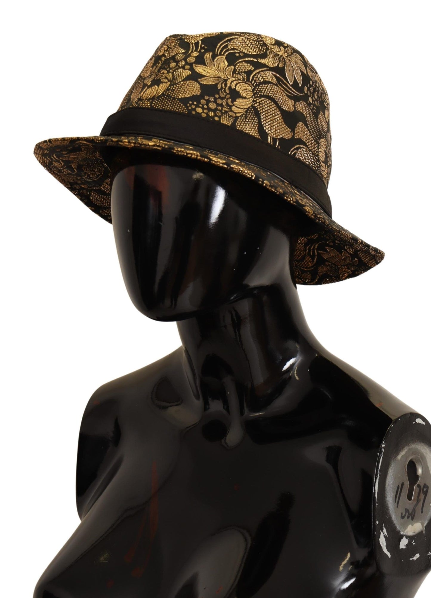 Dolce & Gabbana Elegant Gold-Threaded Black Bucket Hat