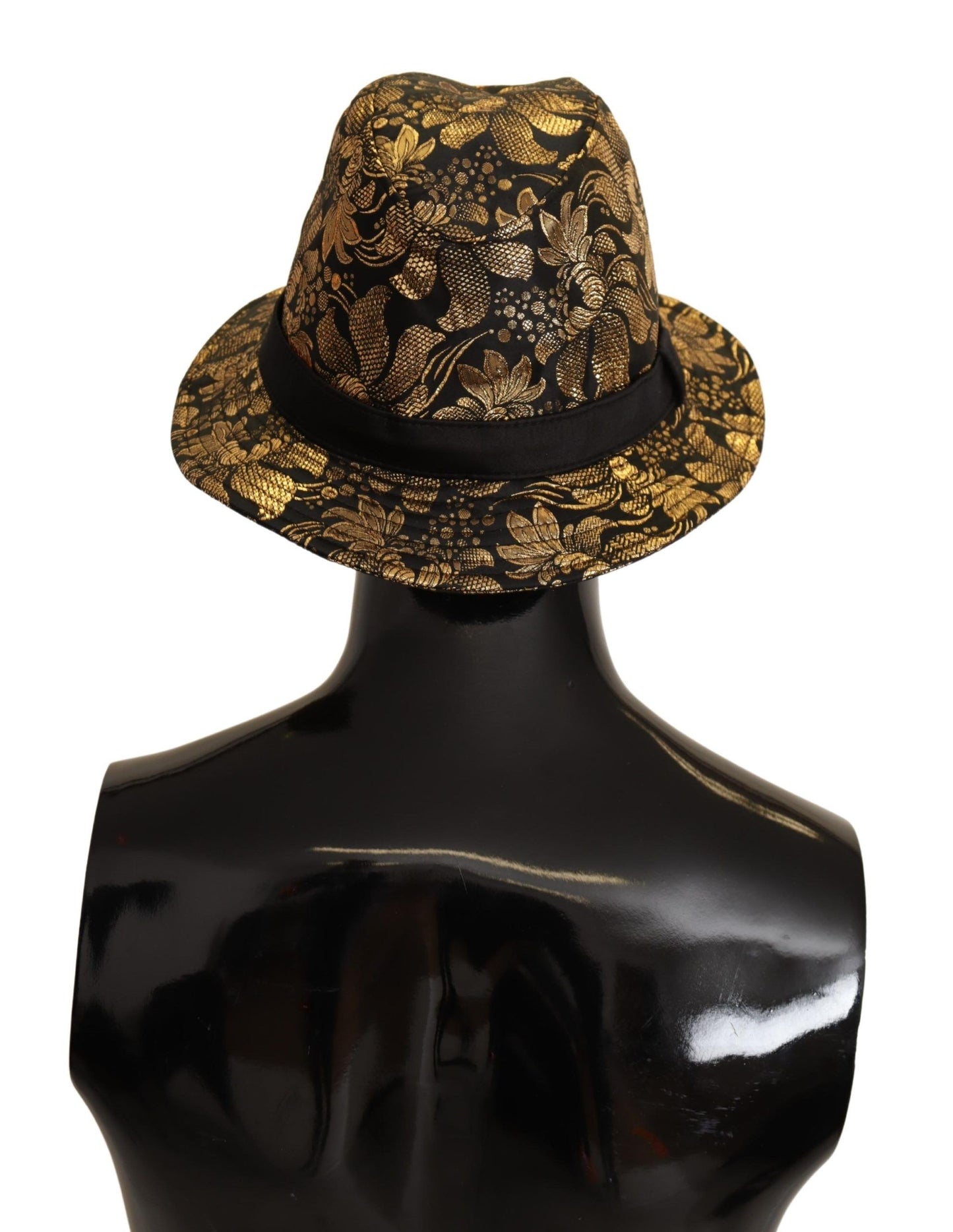 Dolce & Gabbana Elegant Gold-Threaded Black Bucket Hat