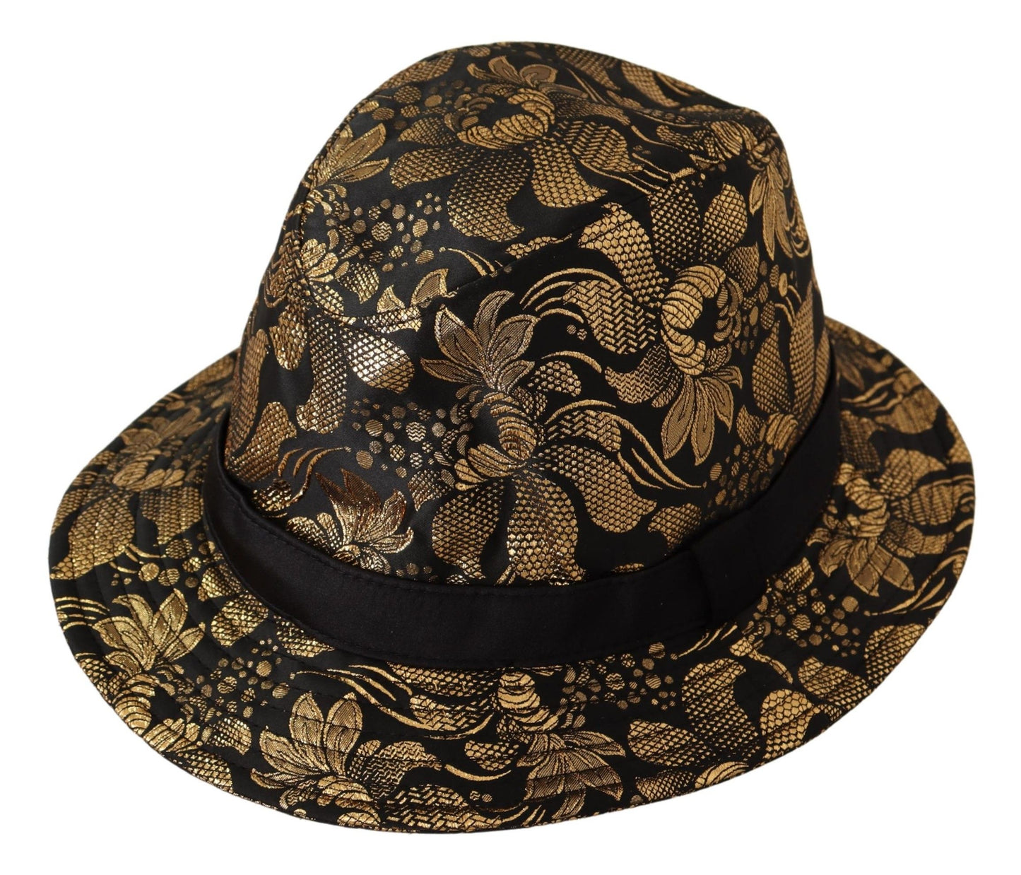 Dolce & Gabbana Elegant Gold-Threaded Black Bucket Hat