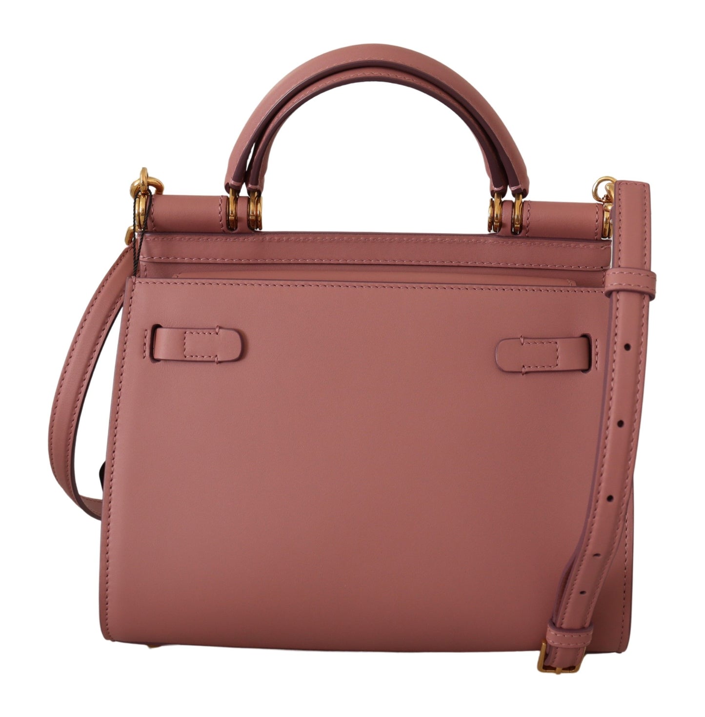 Dolce & Gabbana Chic Pink Sicily Medium Leather Satchel