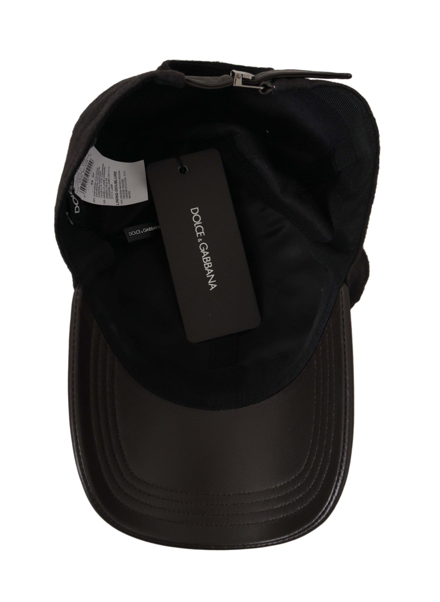 Dolce & Gabbana Elegant Cashmere-Leather Baseball Hat