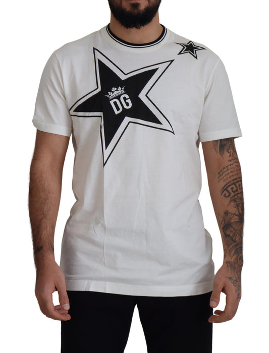 Dolce & Gabbana Elegant Star-Printed Crew Neck Tee