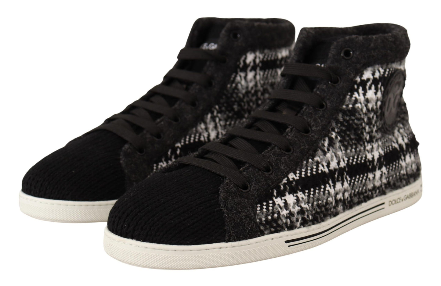 Dolce & Gabbana Elegant Check High Top Sneakers