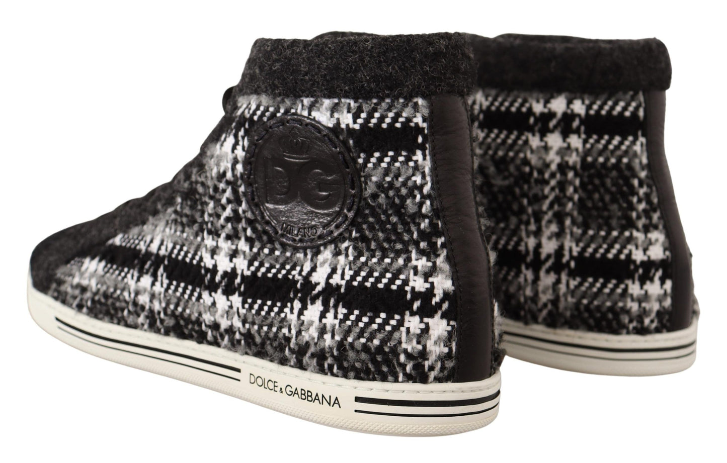 Dolce & Gabbana Elegant Check High Top Sneakers