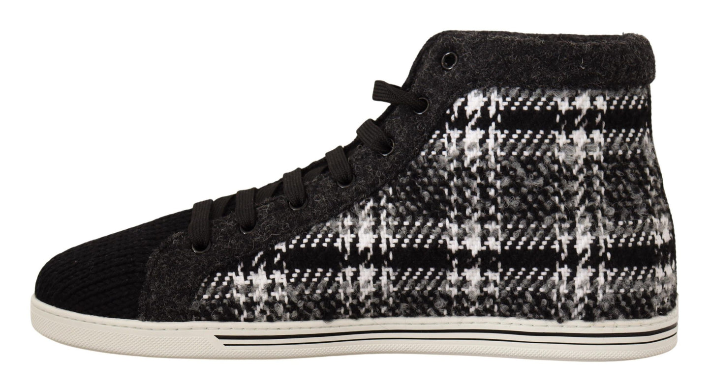 Dolce & Gabbana Elegant Check High Top Sneakers