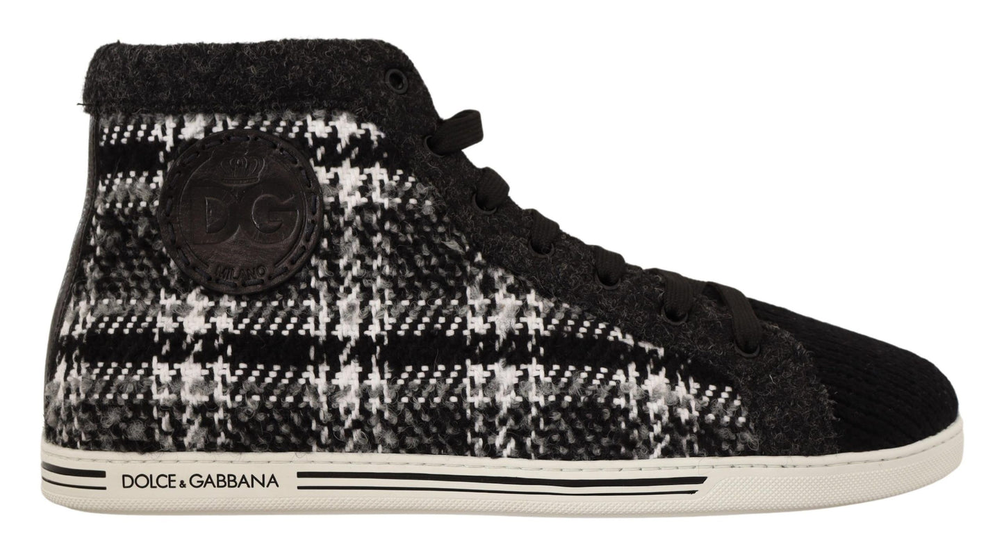 Dolce & Gabbana Elegant Check High Top Sneakers