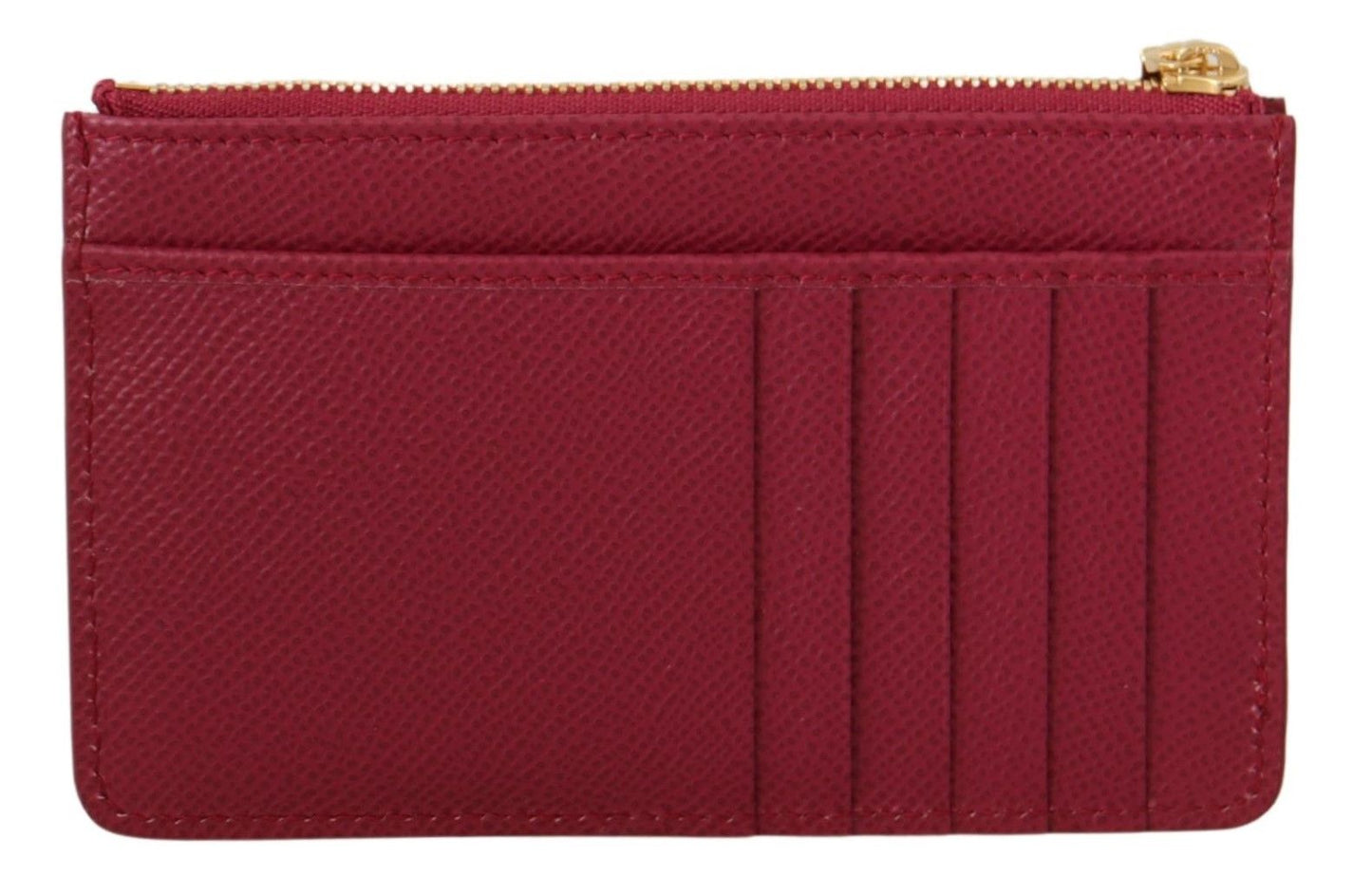 Dolce & Gabbana Chic Pink Leather Zippered Cardholder Wallet