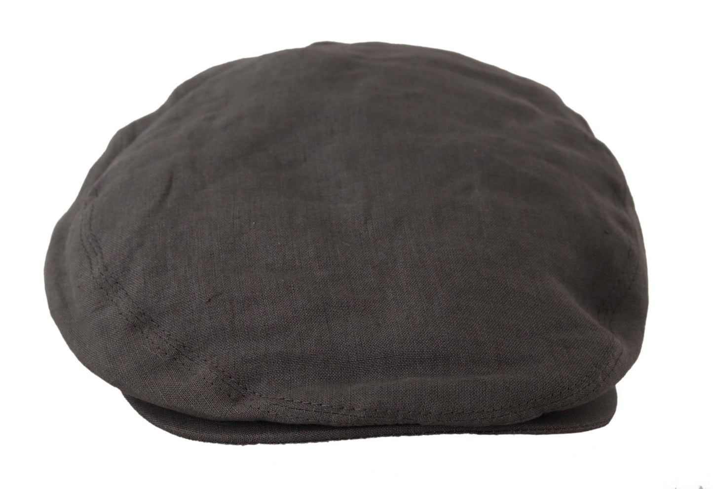 Dolce & Gabbana Stylish Dark Gray Linen Newsboy Hat