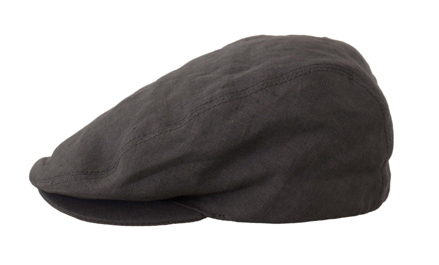 Dolce & Gabbana Stylish Dark Gray Linen Newsboy Hat