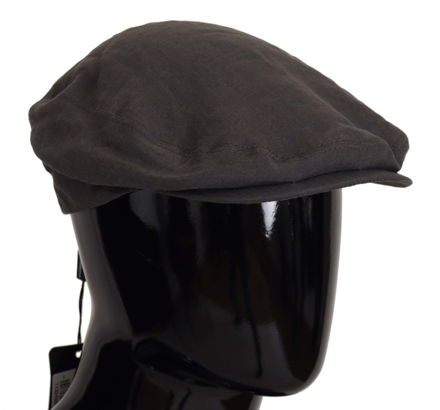 Dolce & Gabbana Stylish Dark Gray Linen Newsboy Hat