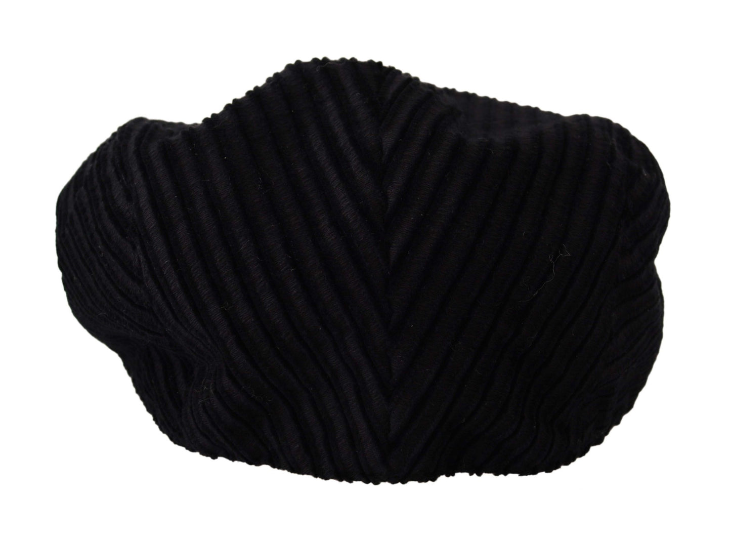 Dolce & Gabbana Chic Black Corduroy Newsboy Cap