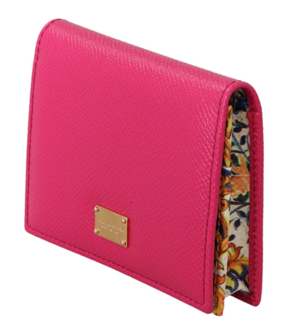 Dolce & Gabbana Elegant Pink Leather Bifold Wallet