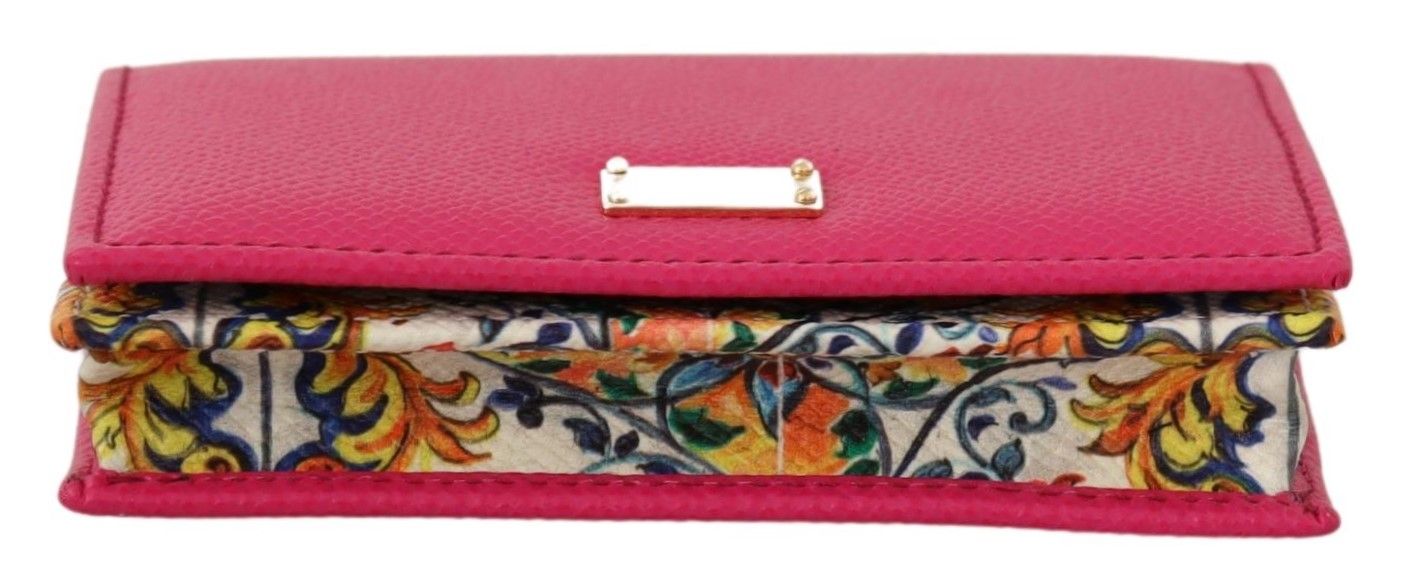 Dolce & Gabbana Elegant Pink Leather Bifold Wallet