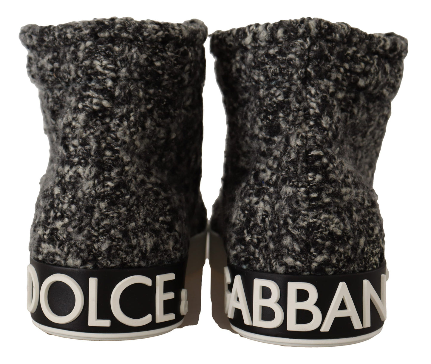 Dolce & Gabbana Chic Black Wool-Cotton High Top Sneakers