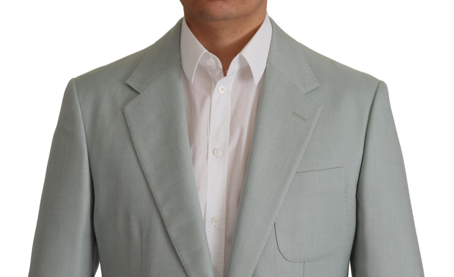 Dolce & Gabbana Light Green Cashmere Silk Blazer