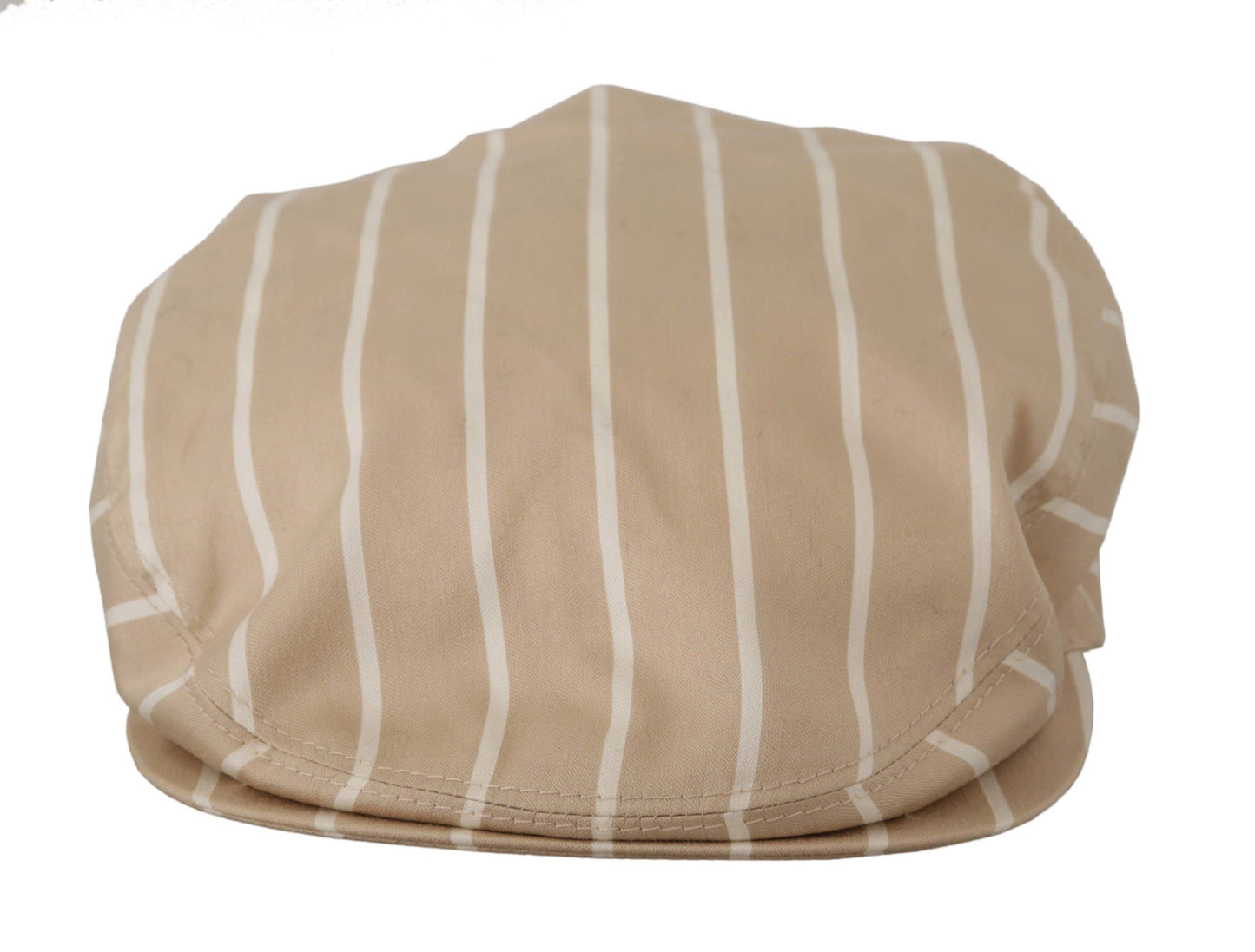 Dolce & Gabbana Elegant Striped Cotton Silk Newsboy Hat